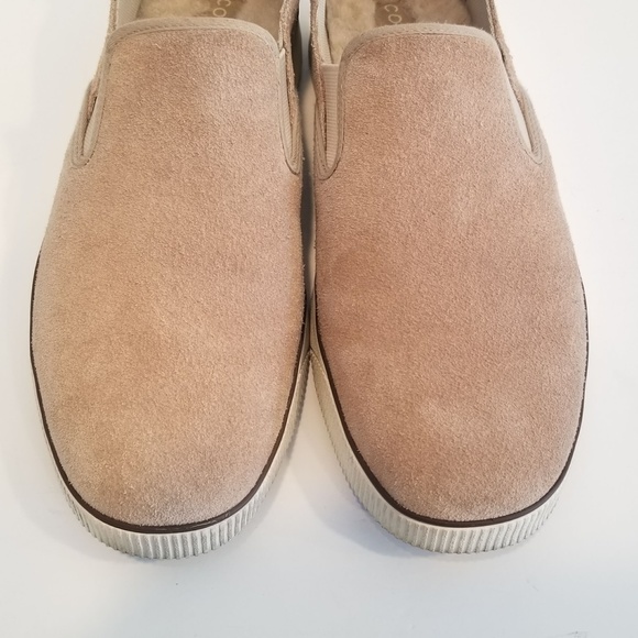 Cole Haan Men\'s Nantucket 2.0 Size 10 M Slip On Sneaker Birch Beige Suede Wool